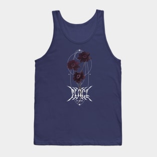 Purple flower and Peace of Mind metal font quote Tank Top